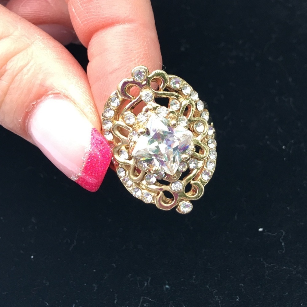 Gold Rhinestone Ring
